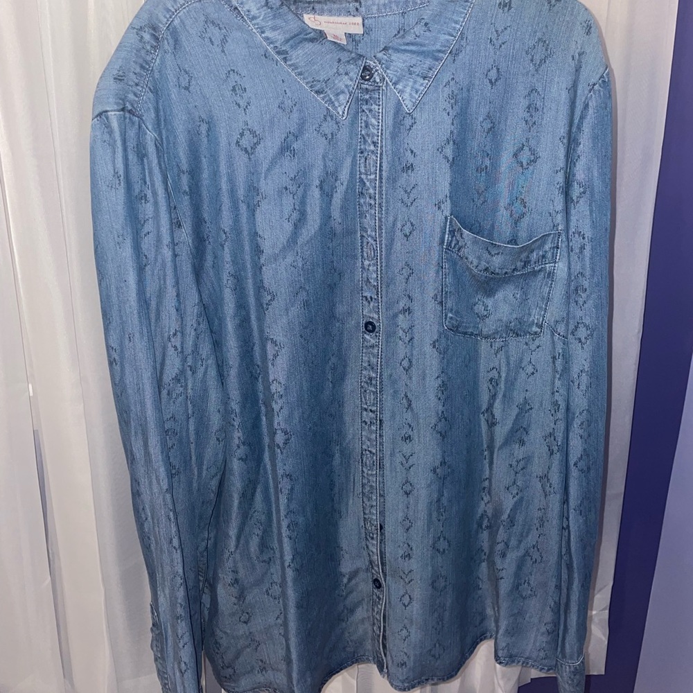 Pattern Jean shirt